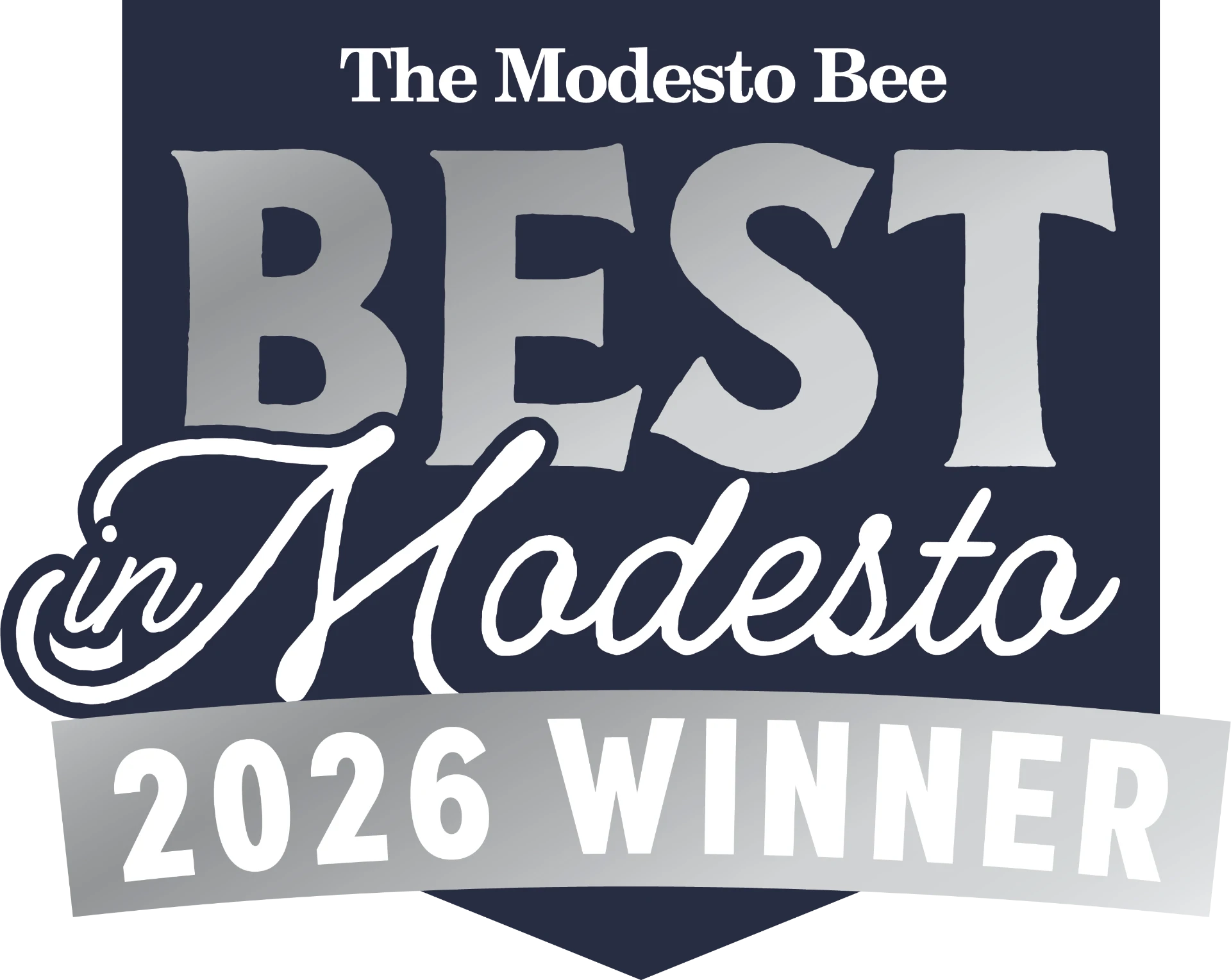 Official Best in Modesto 2026 Silver badge